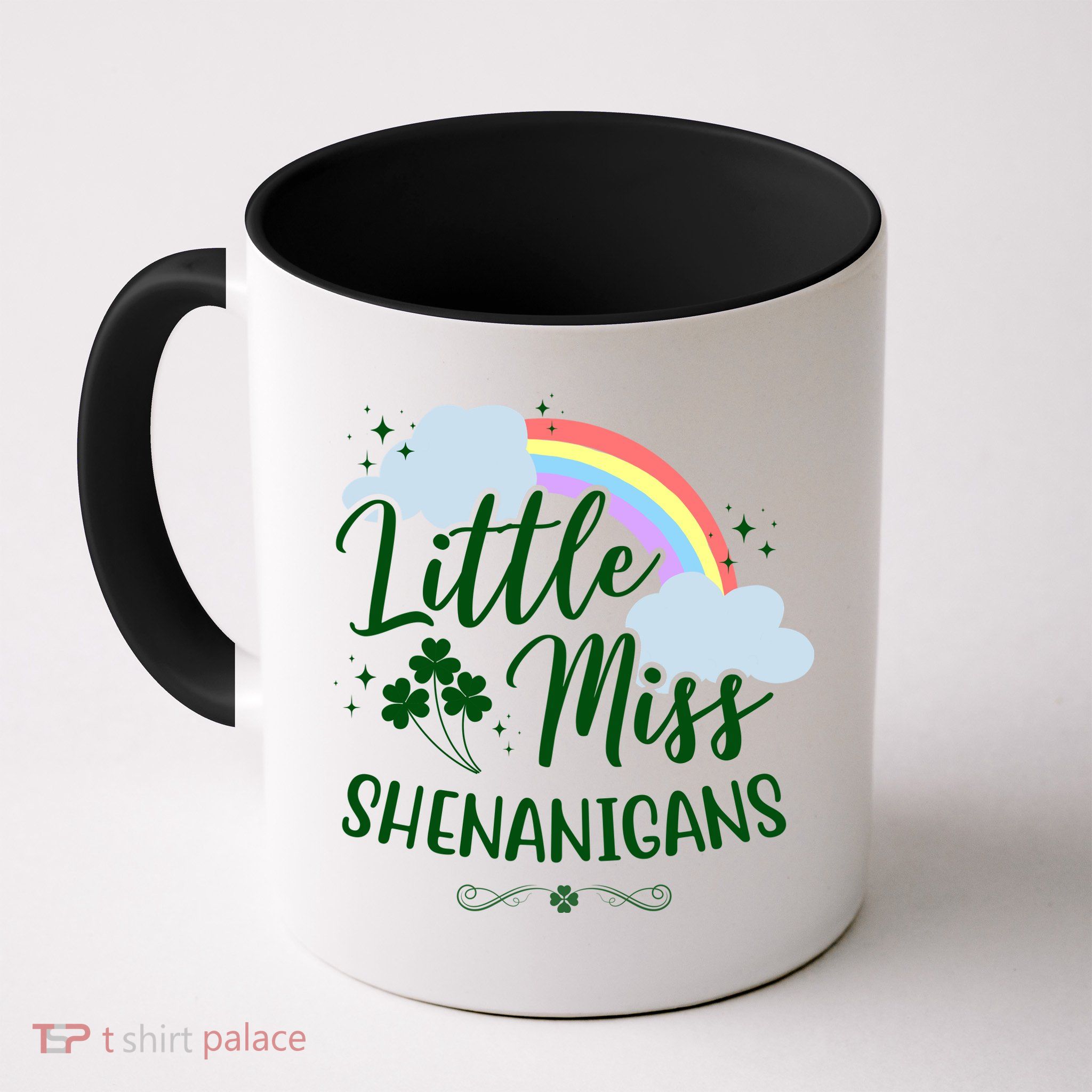 Little Miss Shenanigans St Patrick's Day Rainbow Mug