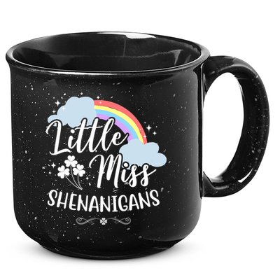Little Miss Shenanigans St Patrick's Day Rainbow 15oz Campfire Ceramic Mug