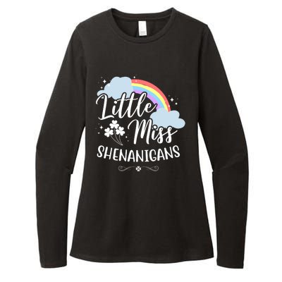 Little Miss Shenanigans St Patrick's Day Rainbow Womens CVC Long Sleeve Shirt