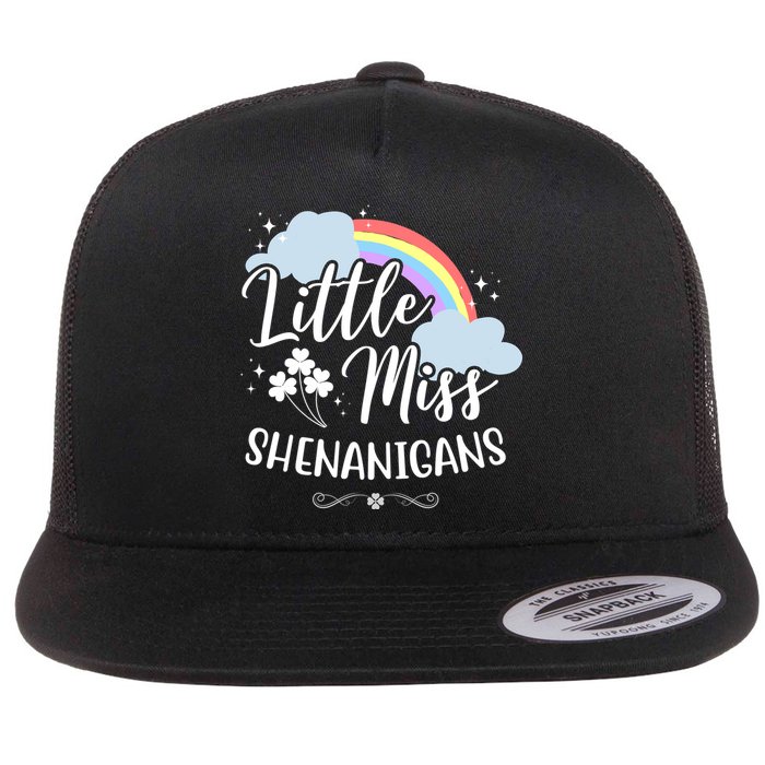 Little Miss Shenanigans St Patrick's Day Rainbow Flatbill Hat