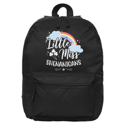 Little Miss Shenanigans St Patrick's Day Rainbow 16 in Basic Backpack