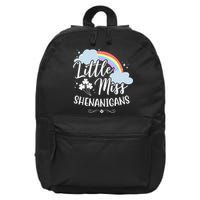 Little Miss Shenanigans St Patrick's Day Rainbow 16 in Basic Backpack