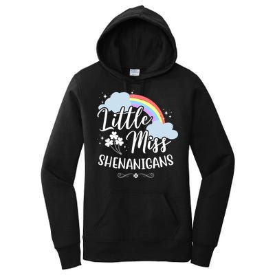 Little Miss Shenanigans St Patrick's Day Rainbow Women's Pullover Hoodie