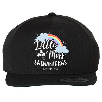 Little Miss Shenanigans St Patrick's Day Rainbow Wool Snapback Cap