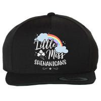 Little Miss Shenanigans St Patrick's Day Rainbow Wool Snapback Cap