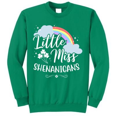 Little Miss Shenanigans St Patrick's Day Rainbow Sweatshirt