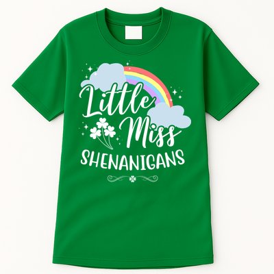 Little Miss Shenanigans St Patrick's Day Rainbow Tall T-Shirt