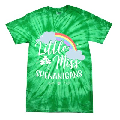 Little Miss Shenanigans St Patrick's Day Rainbow Tie-Dye T-Shirt
