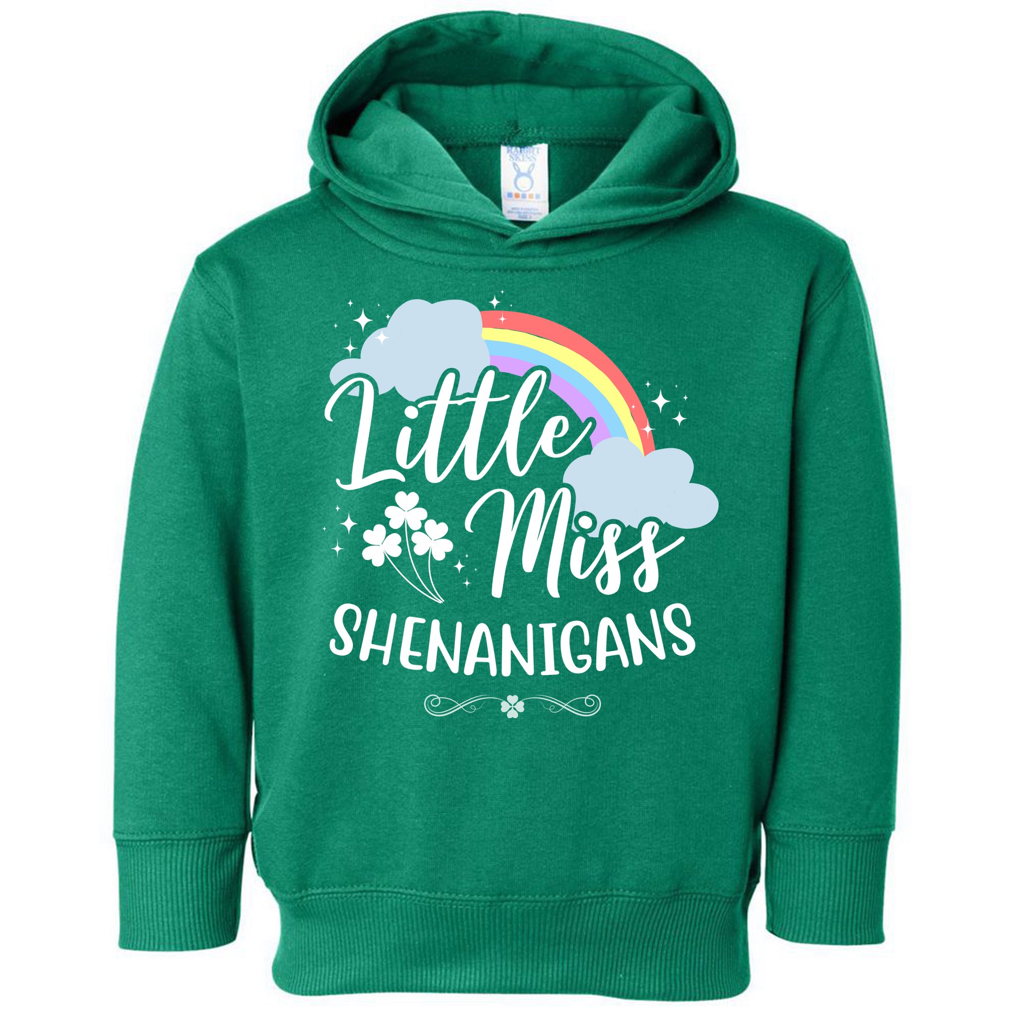Little Miss Shenanigans St Patrick's Day Rainbow Toddler Hoodie