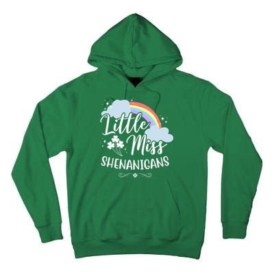 Little Miss Shenanigans St Patrick's Day Rainbow Tall Hoodie