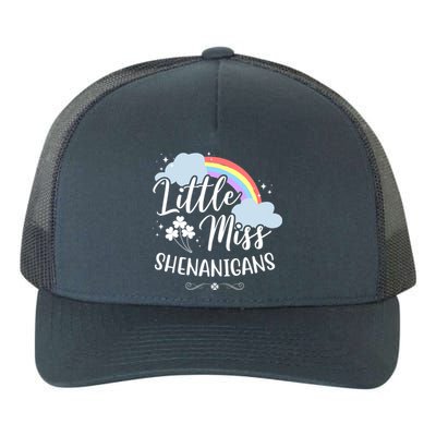 Little Miss Shenanigans St Patrick's Day Rainbow Yupoong Adult 5-Panel Trucker Hat