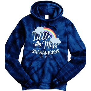 Little Miss Shenanigans St Patrick's Day Rainbow Tie Dye Hoodie