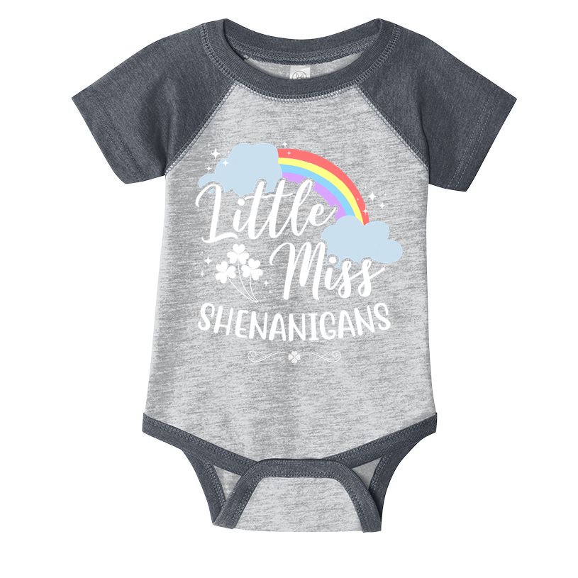 Little Miss Shenanigans St Patrick's Day Rainbow Infant Baby Jersey Bodysuit