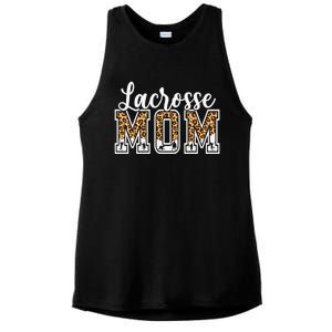 Lacrosse Mom Sport Lover Leopard Game Day Mothers Day Ladies PosiCharge Tri-Blend Wicking Tank