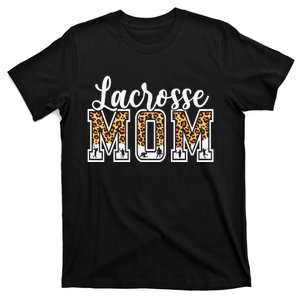 Lacrosse Mom Sport Lover Leopard Game Day Mothers Day T-Shirt