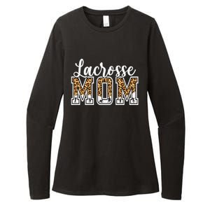 Lacrosse Mom Sport Lover Leopard Game Day Mothers Day Womens CVC Long Sleeve Shirt