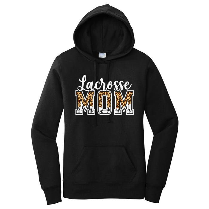 Lacrosse Mom Sport Lover Leopard Game Day Mothers Day Women's Pullover Hoodie