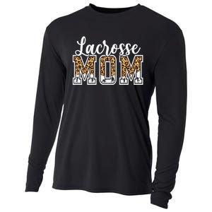 Lacrosse Mom Sport Lover Leopard Game Day Mothers Day Cooling Performance Long Sleeve Crew