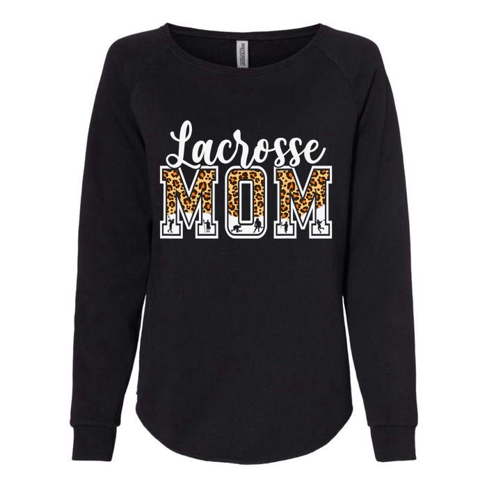 Lacrosse Mom Sport Lover Leopard Game Day Mothers Day Womens California Wash Sweatshirt