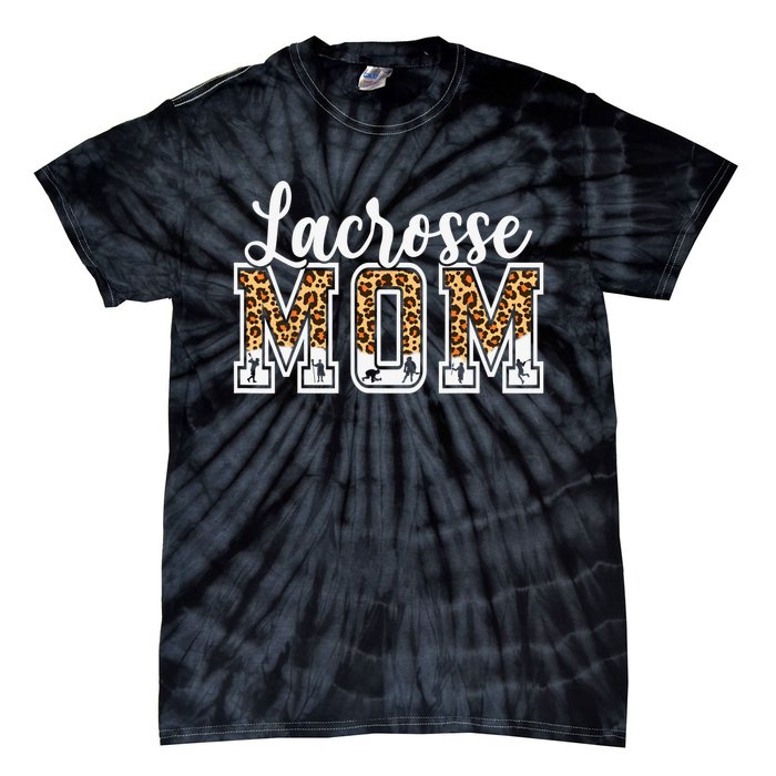 Lacrosse Mom Sport Lover Leopard Game Day Mothers Day Tie-Dye T-Shirt