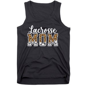 Lacrosse Mom Sport Lover Leopard Game Day Mothers Day Tank Top