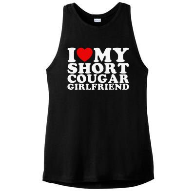 Love My Short Cougar Girlfriend I Heart My Cougar Gf Ladies PosiCharge Tri-Blend Wicking Tank