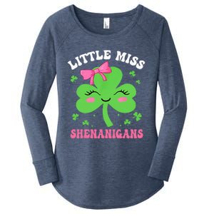 Little Miss Shenanigans St Patricks Day Women's Perfect Tri Tunic Long Sleeve Shirt