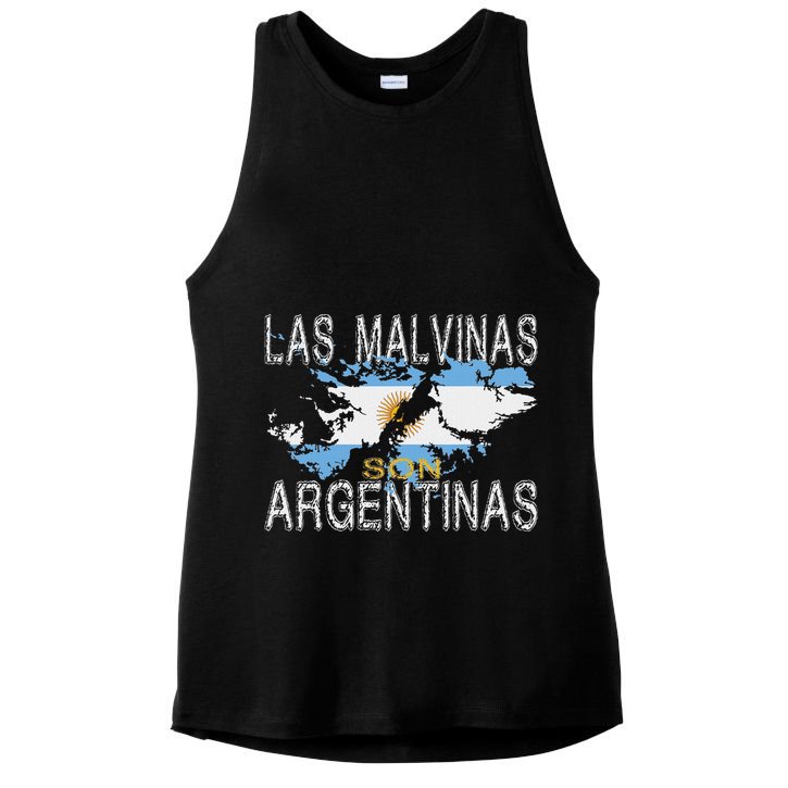 Las Malvinas Son Argentinas For Argentinian Islas Malvinas Ladies PosiCharge Tri-Blend Wicking Tank