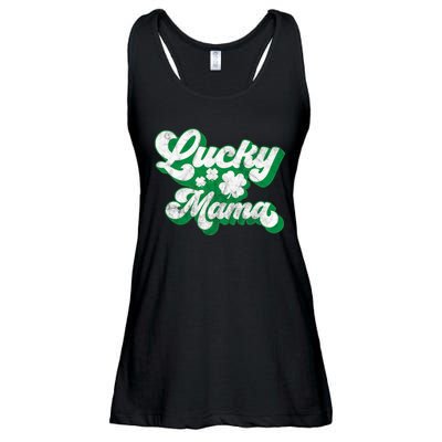 Lucky Mama St Patricks Day Gift Vintage Ladies Essential Flowy Tank