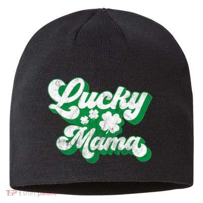 Lucky Mama St Patricks Day Gift Vintage Sustainable Beanie