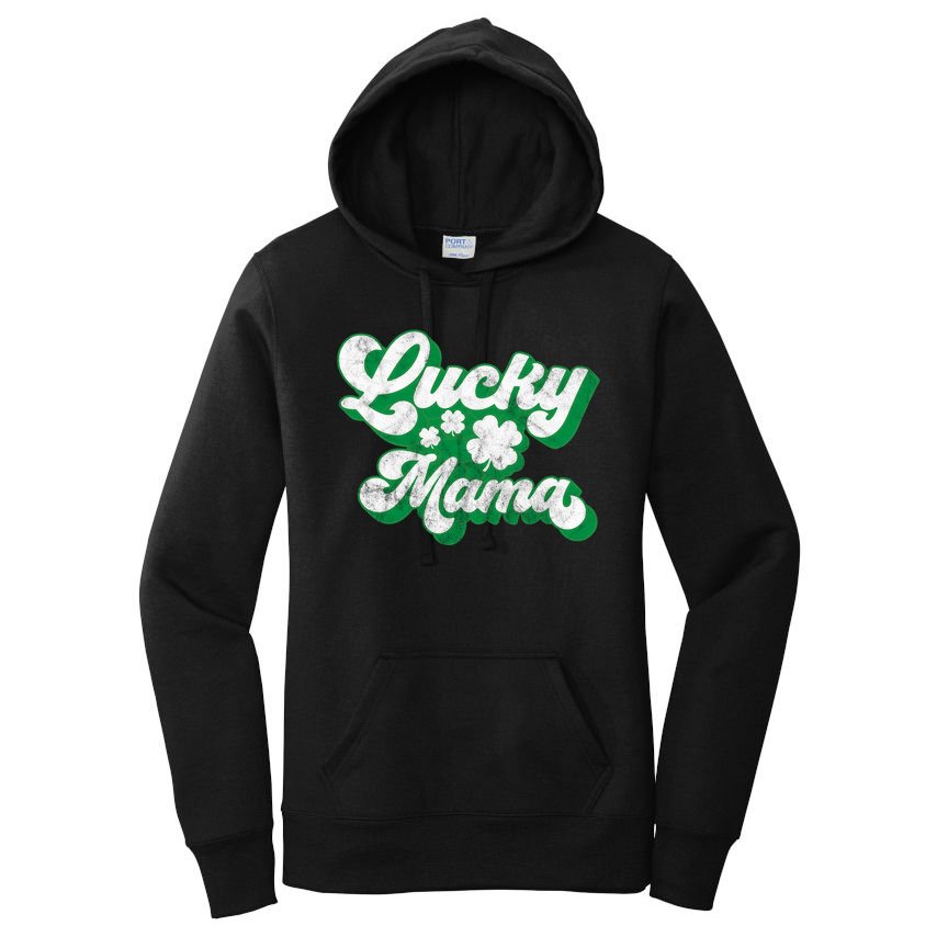 Lucky Mama St Patricks Day Gift Vintage Women's Pullover Hoodie