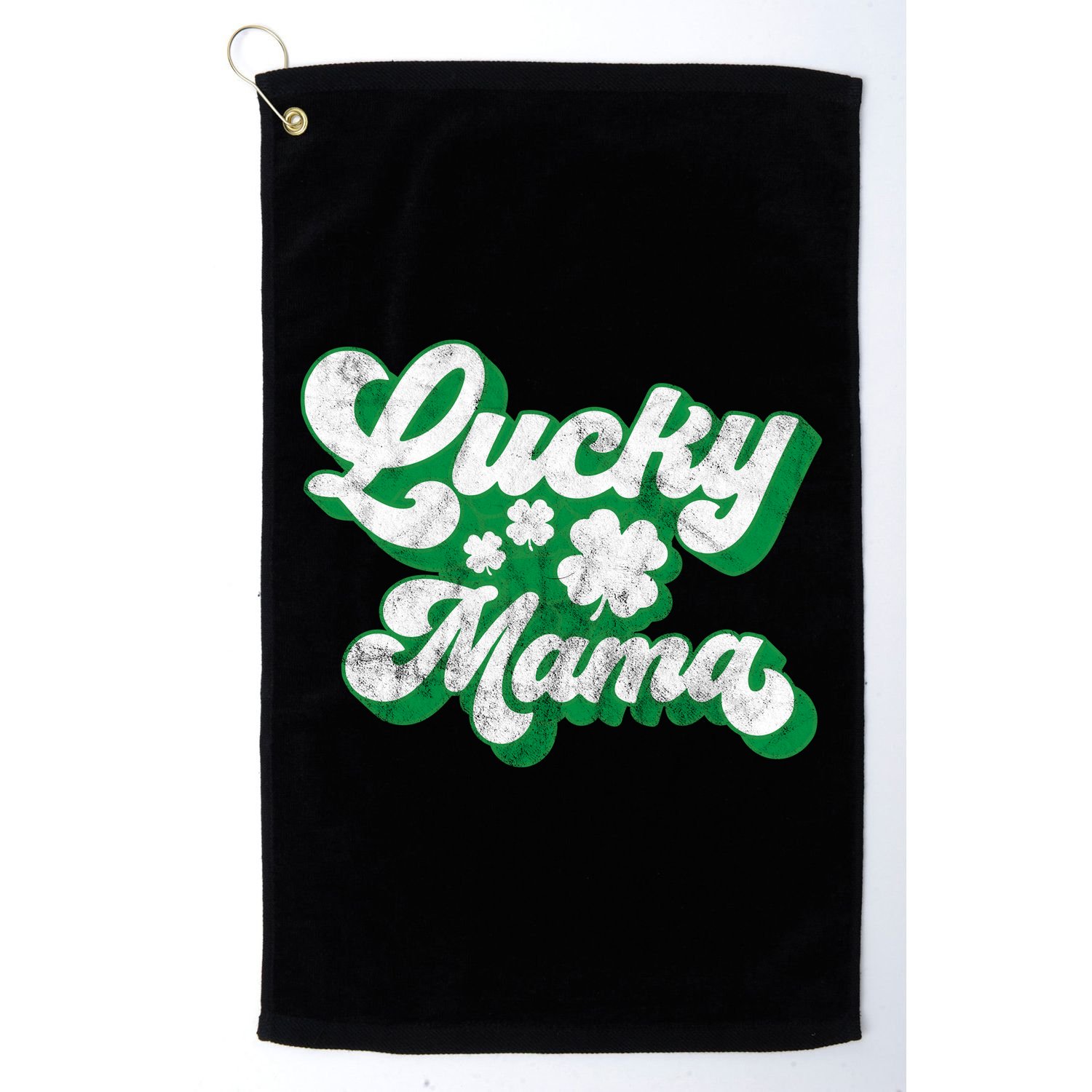 Lucky Mama St Patricks Day Gift Vintage Golf Towel