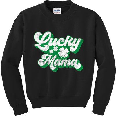 Lucky Mama St Patricks Day Gift Vintage Kids Sweatshirt