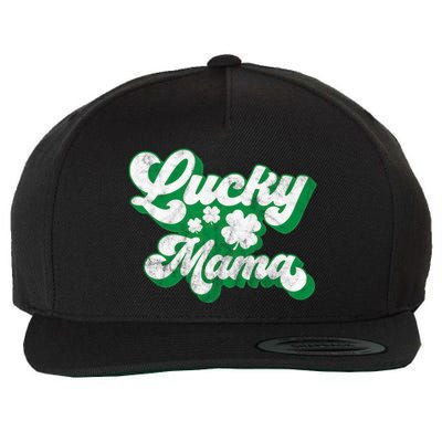 Lucky Mama St Patricks Day Gift Vintage Wool Snapback Cap