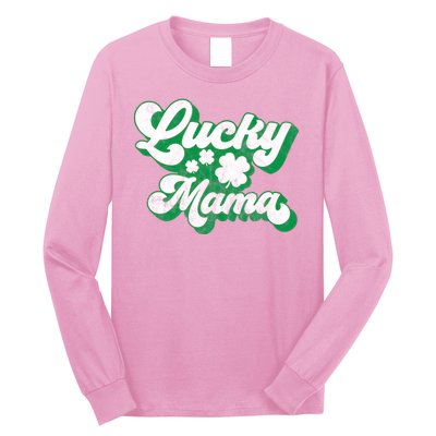 Lucky Mama St Patricks Day Gift Vintage Long Sleeve Shirt