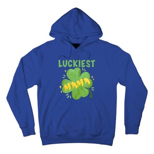 Luckiest Mama St Patricks Day Shamrock Mom Mother Gift Hoodie