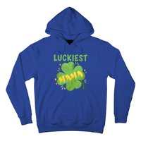 Luckiest Mama St Patricks Day Shamrock Mom Mother Gift Hoodie