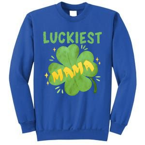 Luckiest Mama St Patricks Day Shamrock Mom Mother Gift Sweatshirt