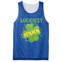 Luckiest Mama St Patricks Day Shamrock Mom Mother Gift Mesh Reversible Basketball Jersey Tank