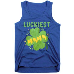 Luckiest Mama St Patricks Day Shamrock Mom Mother Gift Tank Top