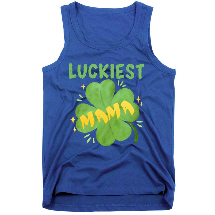 Luckiest Mama St Patricks Day Shamrock Mom Mother Gift Tank Top