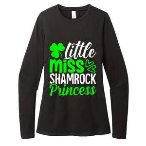 Little Miss Shamrock Princess St Patrick's Day Irish Girls Womens CVC Long Sleeve Shirt