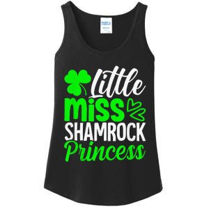 Little Miss Shamrock Princess St Patrick's Day Irish Girls Ladies Essential Tank