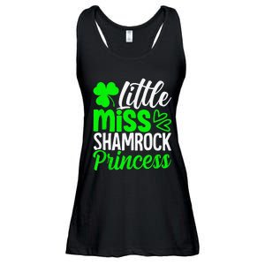 Little Miss Shamrock Princess St Patrick's Day Irish Girls Ladies Essential Flowy Tank