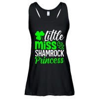 Little Miss Shamrock Princess St Patrick's Day Irish Girls Ladies Essential Flowy Tank