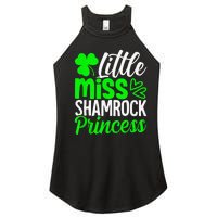 Little Miss Shamrock Princess St Patrick's Day Irish Girls Women's Perfect Tri Rocker Tank