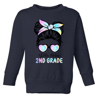 Little Miss Second Grade Girl Back To School Shirt 2nd Grade Toddler Sweatshirt