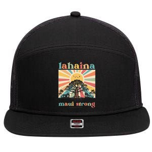 Lahaina Maui Strong Fundraiser Maui Fire 7 Panel Mesh Trucker Snapback Hat