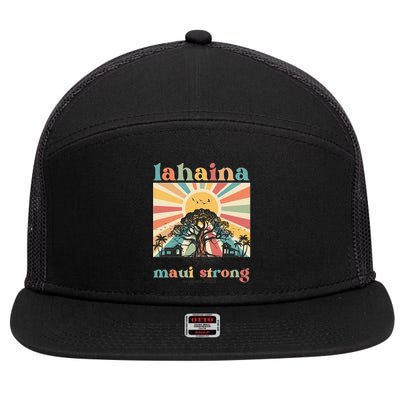 Lahaina Maui Strong Fundraiser Maui Fire 7 Panel Mesh Trucker Snapback Hat