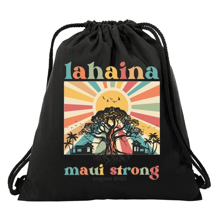 Lahaina Maui Strong Fundraiser Maui Fire Drawstring Bag